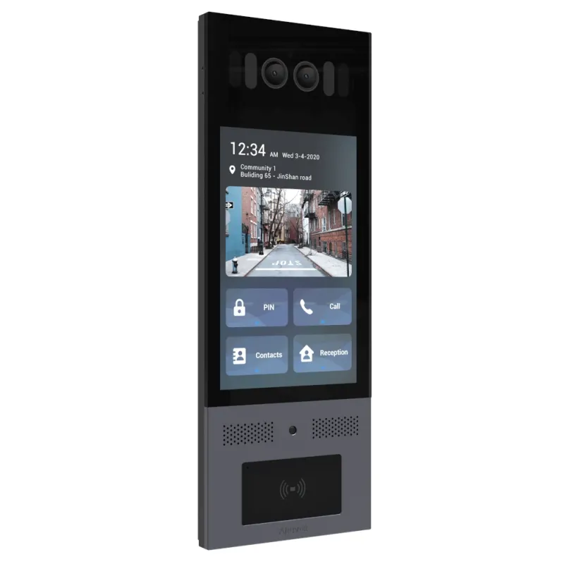 Akuvox X915S Panou de apel IP pentru apartamente, cu cameră de 2MP, WiFi și cititor BLE, RFID